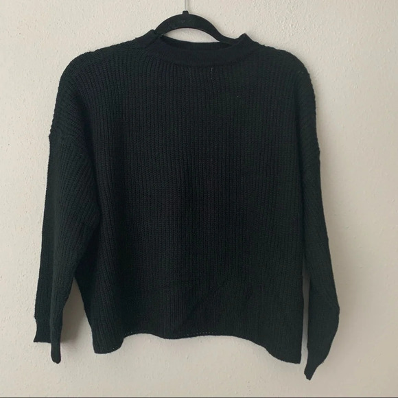 Seek the Label black knit cropped sweater S - Picture 2 of 6